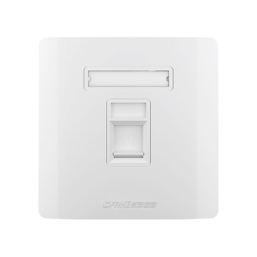 CFRHE Changfenglian et panneau réseau universel à 4 ports à port unique et double port de type 86 avec module sans câble Prise de port réseau non blindé Gigabit de catégorie 6 Panneau d'information technique ignifuge RJ45 CF-8602 Panneau à 2 ports blanc