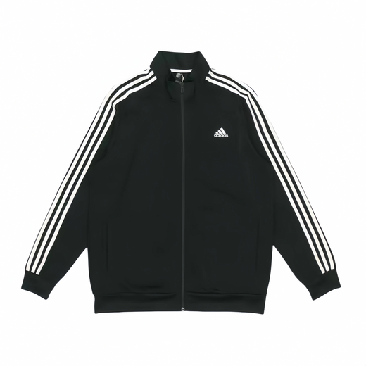 阿迪达斯 （adidas）定制服装 刺绣花朵甜点条纹运动立领飞行员夹克外套 男女同款 黑 黑色 M
