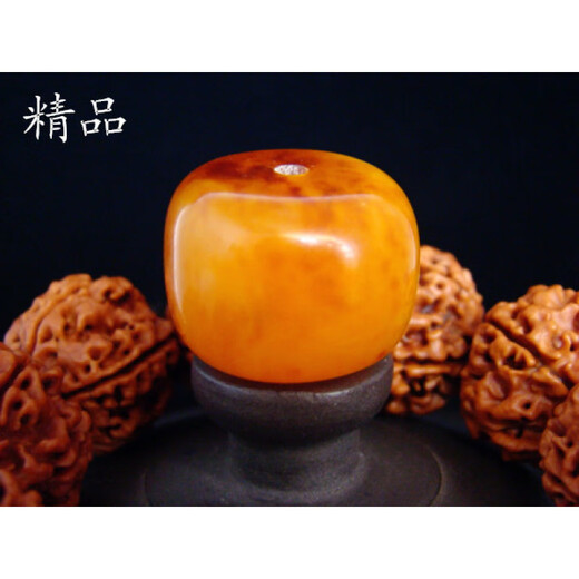 Mu Huanxun natural beeswax bucket beads wheel beads old type beads loose beads pier diamond star moon bodhi top beads with beads spacer beads old honey dark red diameter 18 thick 13mm