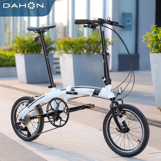 
DAHON Big Street 16-inch Mini Ultra Light 9 Speed Folding Bicycle Student Adult Men's and Women's Bicycle PAA693 AIR Cloud (White) 16-inch