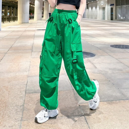 Livre et thé pantalon de travail à séchage rapide américain pour les femmes en été pantalon de sport de danse carrée mince 2025 Nouveau pantalon de danse de jazz de carton noir top 8833 + pantalon vert 6628 2xl