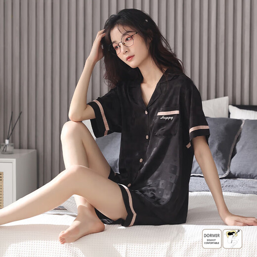 Agent Provocateur Pyjamas für Frauen für Sommereis-Seidenshorts 2025 Neues dünnes Internet-Promi-Stil Frühling und Sommer Home Cloding Set GL6218 M [Vorgeschlagenes Gewicht 80-105 Jin [Jin entspricht 0,5 kg]]