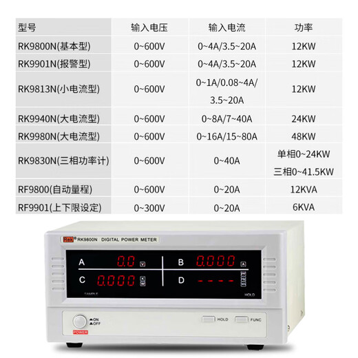 REK Merik RK9800N desktop digital power meter smart power RK9901 digital display parameter measuring instrument RF9901