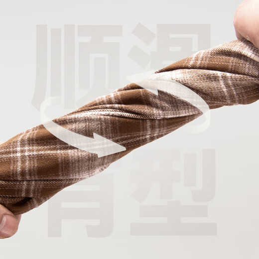 名创优品衬衫男高级感痞帅法兰绒格子衬衣外套秋季复古男装上衣Z 蓝咖 L