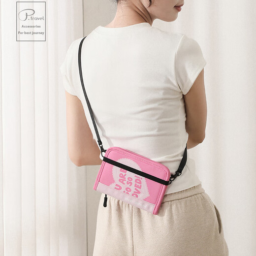 Potravel.Dessign Halter Passport Sac Air Ticket Clip Passport Clip Protection Boîte pour les femmes RFID Antift Theft Brushing Certificate Sac à l'étranger Sac de rangement de voyage Love Heart