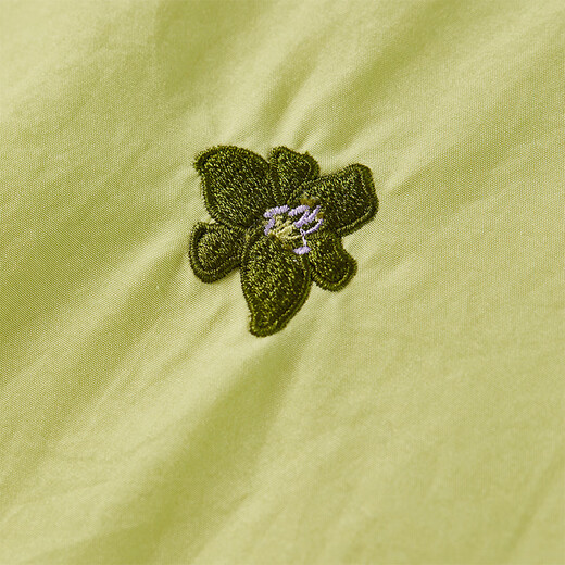 Chandubila fleur-de-lis embroidery dopamine commuting peak collar curved hem design loose slimming long-sleeved shirt