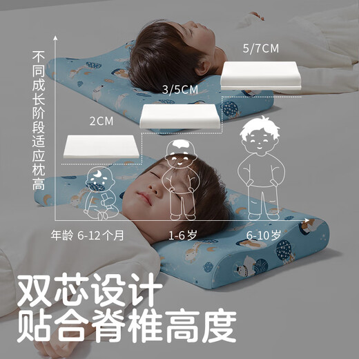KUB children's latex pillow 94% Thai natural latex baby nap pillow honeycomb breathable for all seasons - Good Night Xingyu