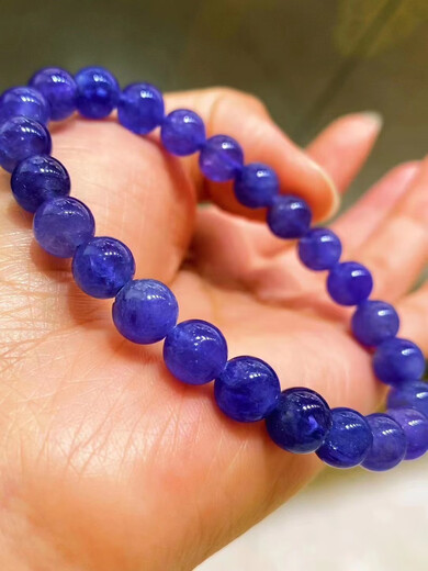 Chili versatile high-quality natural tanzanite bracelet for men and women, heart of the ocean, electro-optical blue crystal bracelet, new jewelry, blue 55958 11mm