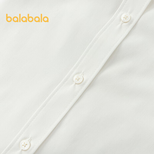 Balabala shopping mall same style girls' shirt children's long-sleeved autumn clothing comfortable cool antibacterial white 10101 130
