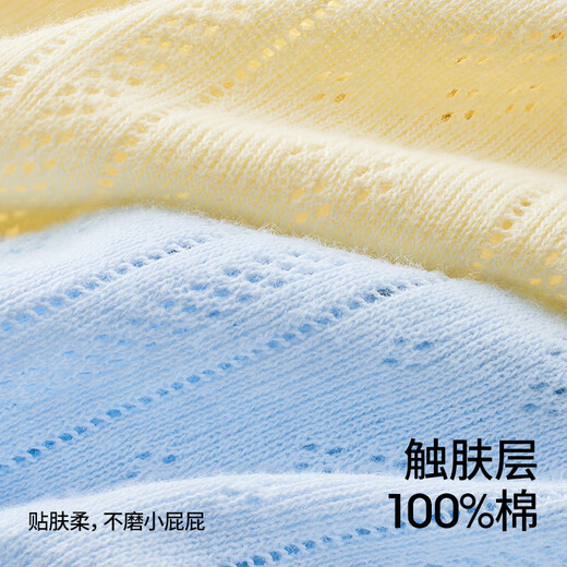 尿布婴儿可水洗纱布训练裤隔尿新生儿戒尿不湿4条装粉紫