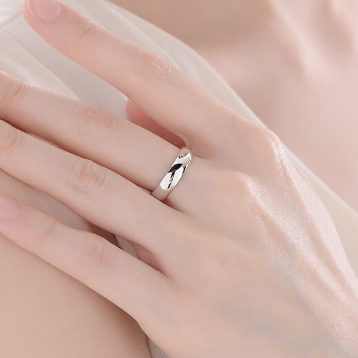 Nanfutong platinum ring for women PT950 smooth solid ring live Tianyuan ring couple ring for wife and girlfriend 5.36g