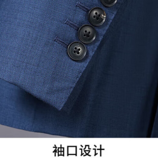 Wirpta high-end brand suit men's autumn and winter new worsted 100 wool business formal banquet dress wedding blue (spot delivery) M 170