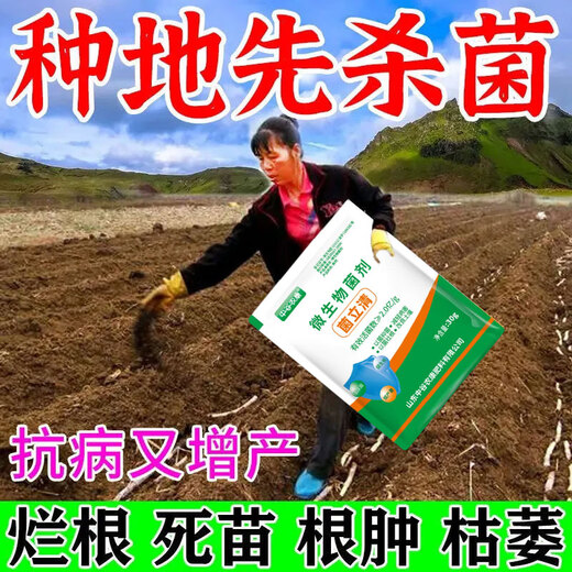 Soil-specific disinfectant and fungicide, soil-borne anti-recropping nemesis microbial agent, general land conditioner for farmland, soil fungicide, 2 bags