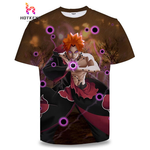 
Yamamori Nanshi 2025 short-sleeved Naruto anime series T-shirt 3D printed trendy casual tops Xiao Quan family photo TXU1504 S suitable for 80-90Jin [Jin equals 0.5 kg]