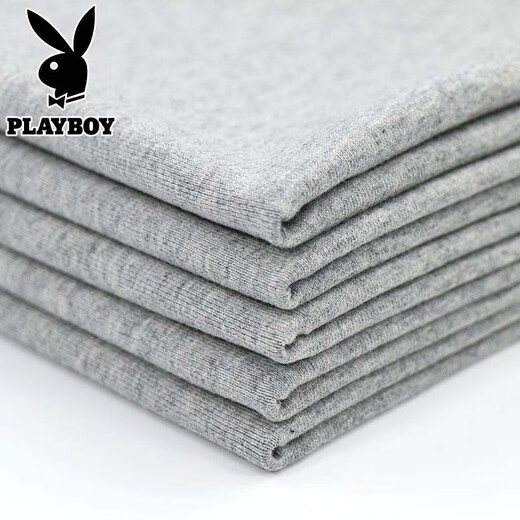 Playboy (PLAYBOY) Heavy simple pure cotton vest sleeveless T-shirt Hemp gray solid color vest loose 3-piece package] Gray + gray + white 3XL Recommended 150-170Jin [Jin equals 0.5 kg]