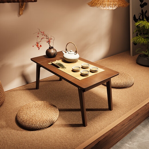 Jiayi solid wood bed computer table bedroom bay window table tatami kang table folding small coffee table bed study table desk