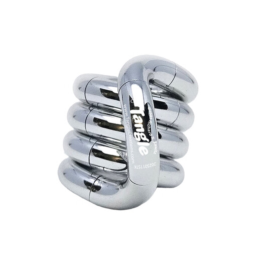 Tangle Twist Metal Series Décompression Artefact adulte TDAH Focus Training Training Toy Toy Rope 12605 - Silver Silver