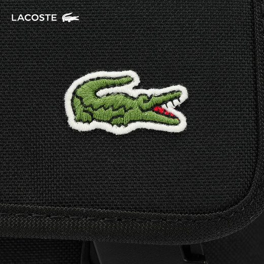 Lacoste Crocodile français Hommes and Women Même modèle 25 automne Nouvelle mode simple Pack postal polyvalent nu4865ne 000 / noir