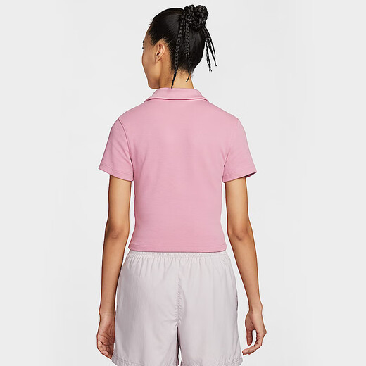 Nike (Nike) Frauensportanzug 2025 SOMMER SOMMER SINAL LADE FODE MODE Casual Kurzärmelte T-Shirt Lose gewebte Hosen 2-teilige Set DV7885-699+HM8977-010 S