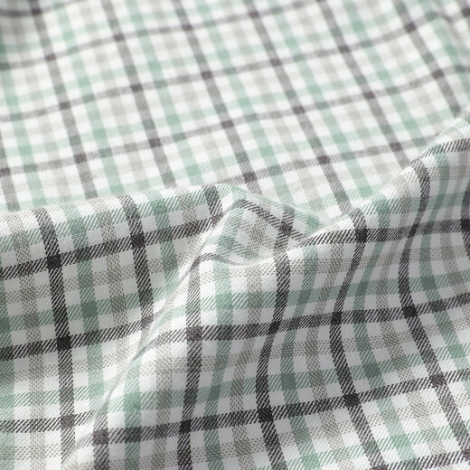 Youngor shirt junior autumn and winter cotton plaid long-sleeved shirt soft and skin-friendly green KLRM115675QFA 140 140/72