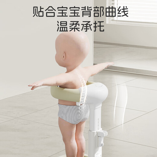 马博士站立洗澡神器婴儿洗澡辅助器宝宝站立洗澡架可调节环抱式 卡其色