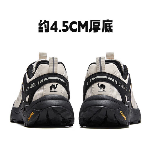 骆驼（CAMEL）云山2.0网面户外登山休闲丑萌徒步鞋情侣 G15AX48080 米白/黑 42