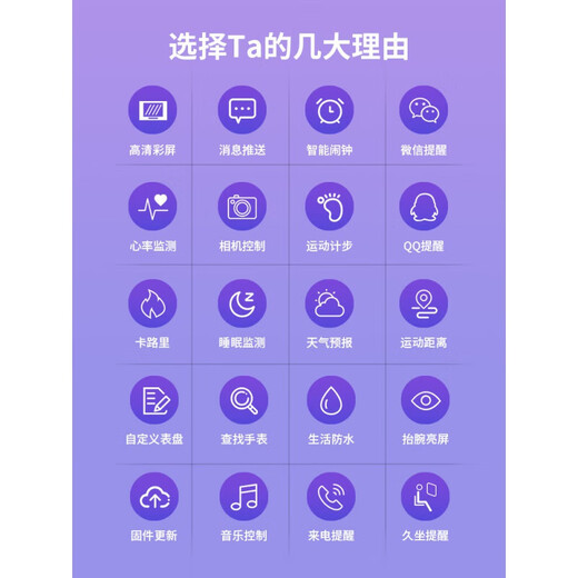 华为手机通用智能运动手环表计步器闹钟彩屏心率血氧消息推送腕表 693黑色[运动手环+自定义壁纸]