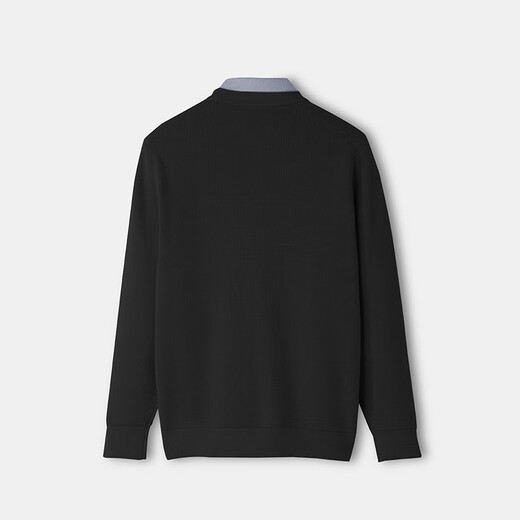 HLA Hailan House sweater men's autumn 25 light business jacquard fake two-piece double-collar sweater for men