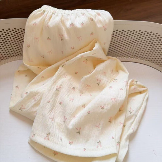 Kairuihu pijama para mujeres en primavera y otoño nuevo yunduo algodón delgado lindo cárdigan de encaje pantalones de manga larga Juego de ropa para el verano 6627 estrella y luna lunes de polka-yuntu algodón pantalones de manga larga M (80-95Jin [Jin equivale a 0.5 kg])