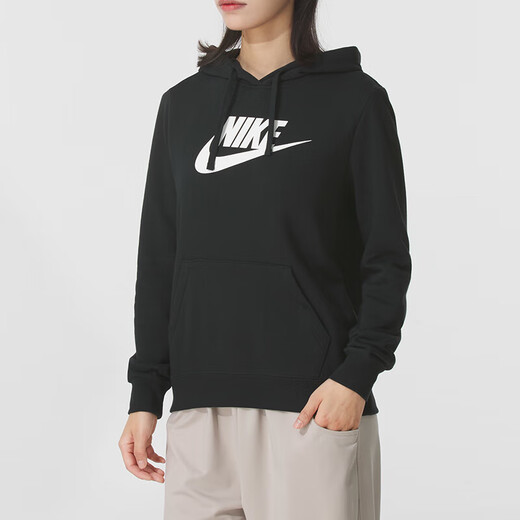 耐克（NIKE）运动套装女装 2025新款秋季潮流时尚连帽卫衣套头衫 束脚休闲长裤 DQ5776-010+FV7661-010 M