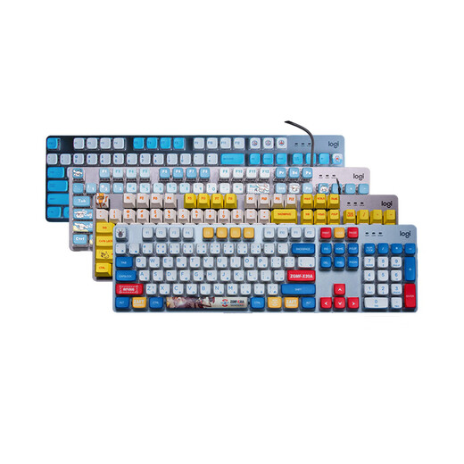 Logitech K845 Gundam Customized Kabried Mechanical Keyboard Green und Black Tea Shaft Office Game E-Sports Desktop Computer K845+Blau und weiße Schlüsselcap (Zero Machine) Teewelle- [Game Office-Verwendung]