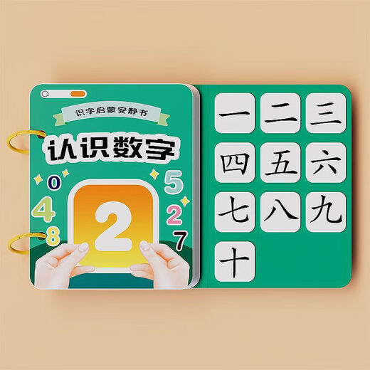 幼儿识字早教安静书宝宝粘贴书儿童魔术贴卡片玩具认字卡 【识字安静书】认识动作 无规格