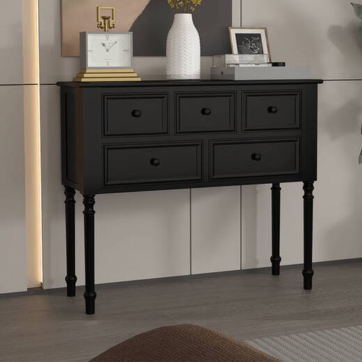 Yonghuan Schrankkiste des Schrankschranks Schlafzimmer Wohnzimmer Wand kleiner Schranktisch Schwarz Essschrank Schwarz 13586