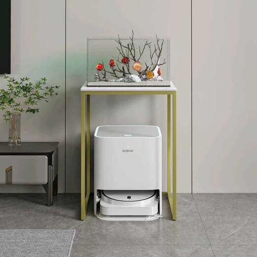 接运猫扫地机器人置物架鱼缸斯小架子夹缝桌面岩板角落边几 扫地机架子选择指南