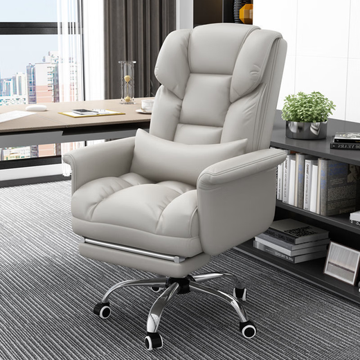 Yonghuan Stuhl Computerstuhl Sitzplatzstuhl im Hintergrund künstlicher Körper Body Schwenkstuhl Lügensofa Sitzstuhl Upgrade verdickt / Lendenkissen + Fuß Pedal Nebel grau 13118 ohne Armlehnen Stahlfüße
