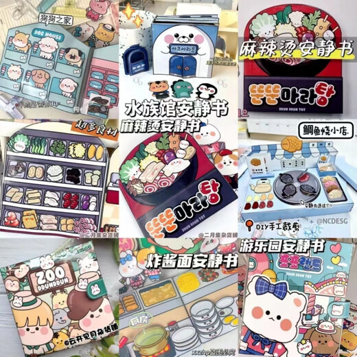Yingtang 48 Luxury Ensembles complets de jouets Ins Sanrio Girls Diy Toys fait à la main 48 ensembles de livres calmes [pas de matériel]
