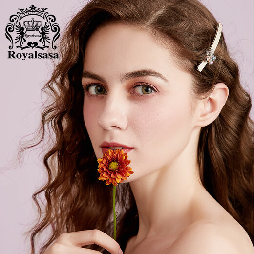 Royal sasa royal salsa temperament hair accessories Korean style hairpin hairpin one-word clip spring clip top clip flower head jewelry