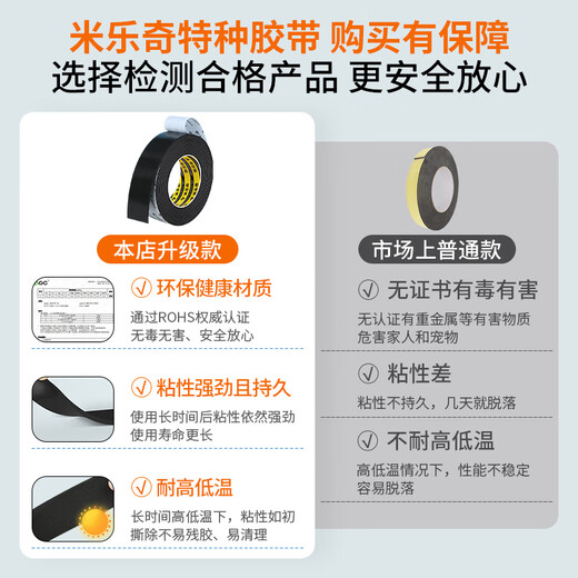 High-density eva sponge strip single-sided self-adhesive sealing strip door seam sealing strip shock-absorbing pad anti-collision anti-slip caulking anti-shock buffer pad fire-retardant patch foam foam board rubber pad black sponge tape conventional / flame retardant 10 mm wide * 2 meters long * 5 mm thick