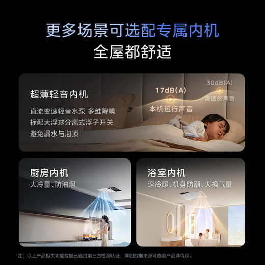 Midea central air conditioner one-to-four multi-connection 5-horsepower Starlight PRO, energy saving upgrade 20%, 25 years, double wind turbines, small three bedrooms and one living room, suitable for 80~110