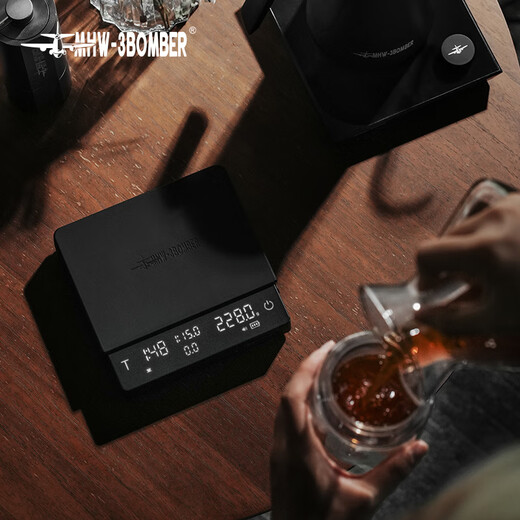MHW-3BOMBER Bomber Little Rubik's Cube 30ProMax Coffee Electronic Scale Flow Rate Monitoring Weighing Timer Little Rubik's Cube 3.0 Set A-Black