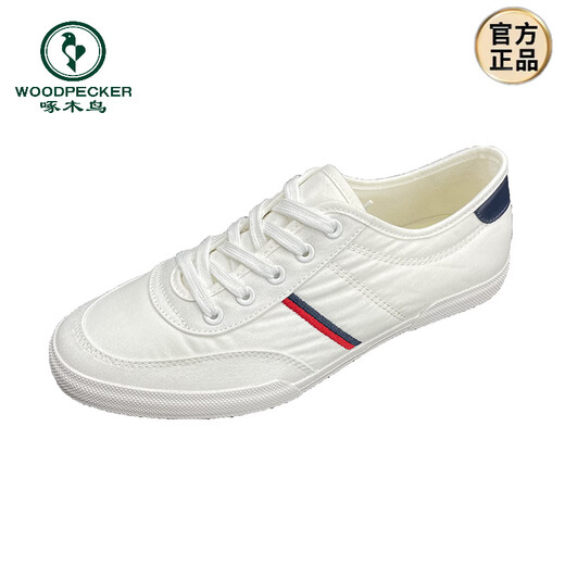 Pájaros carpinteros zapatos blancos para hombres en el verano bajo transpirable 2025 Nuevo estilo coreano casual hino suave de lienzo de lienzo de manejo plano blanco 9272 38