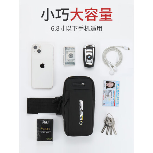 Qingchen German Running Mobile Phone Arm Bag Outdoor Running Wrist Bag Lightweight Waterproof Morning Running Fitness Equipment Unisex Dream Pink Upgraded 6.8-inch Lightweight and Breathable