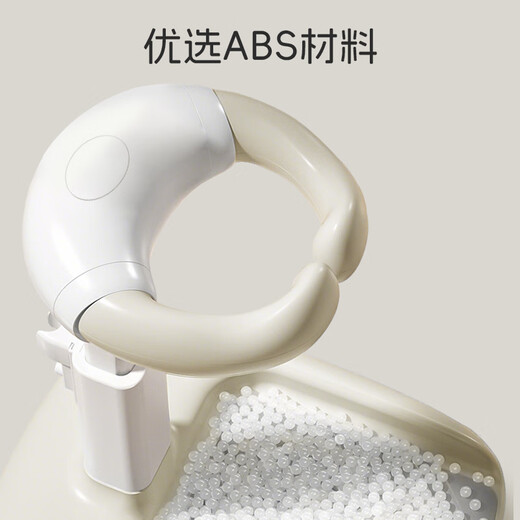 马博士站立洗澡神器婴儿洗澡辅助器宝宝站立洗澡架可调节环抱式 卡其色