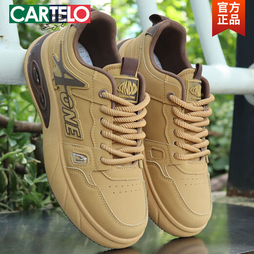 Cartelo Krokodilschuhe Herren 2025 Herbst Leichtes Little weiße lässige lässige Schuhe Männer dicker Sohle vielseitiger Leder Sportschuhe weiche Sohle Laufschuhe 9910 Weiß grau 38 Standardgröße