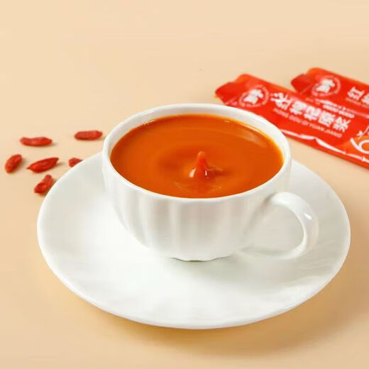 Red Wolfberry Rohfell frischer Wolfberry -Saft rein frisch gepresste und bereit zum Trinken tragbar [Erfahrungspaket] 1 Beutel mit rotem Wolfberry Rohpulp 3 Stücke