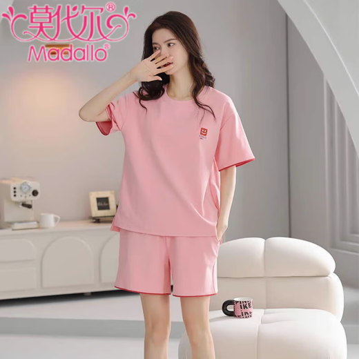 
Modal 2025 new pajamas for women in summer pure cotton shorts shorts sweet casual sports home clothing suit can be worn outside Z9856 M Recommended 80-100Jin [Jin equals 0.5 kg]