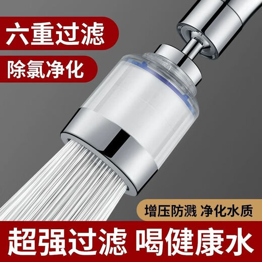 Birande [rotationsfrei] Wasserhahn-Wasserreiner-Filterreiniger Küche Leitungswasser spritzer Dusche universelle rotierende sechste Generation [Nanometerfiltrationsaufladung] Wasserreinigung [1 Filterelement]