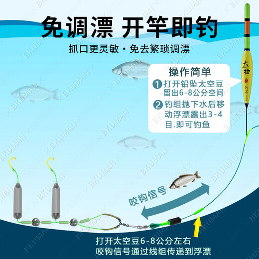 Anti-separation bottom line single hook double hook flipped and tied finished hook European style anti-bottom fishing gold sleeve gold Haixi Iseni hook Iseni thorn double hook three pairs No. 8