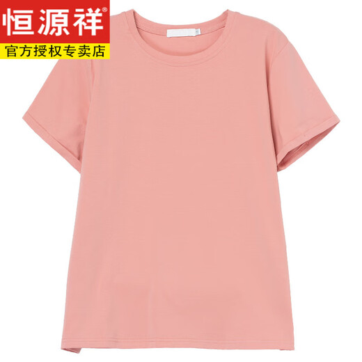 恒源祥中年妈妈夏装短袖t恤女纯棉薄款加大码宽松休闲胖mm显瘦百搭上衣 黑色【9896款】 L 100-115斤
