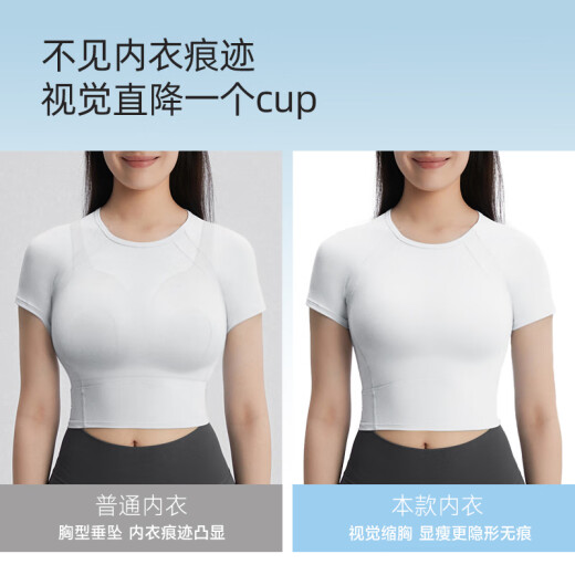 幸棉【梁洁同款】文胸大胸显小凉感高透气兔耳杯提拉侧收防下垂内衣女 灵动蓝 L (80BCD)